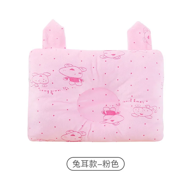 Pink 1 Подушка для защиты головы новорожденного, подушка для новорожденных, детские подушки с животным принтом, хлопковая детская подушка, позиционер сна, Прямая поставка - Цвет: Pink 1