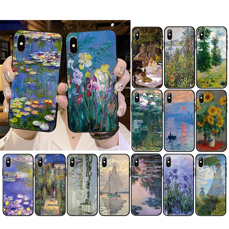

Claude Monet Oil Painting Sunflower Phone Case For iPhone 13 12 Pro Max SE2 11 11Pro XS MAX XR 7 8 Plus Case