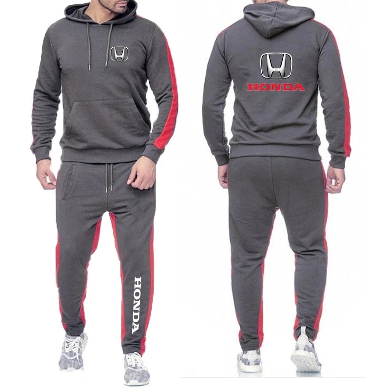 

2020 Mens Honda Car Logo Sweatshirts Hoodie Brand Sweatpants Male Cotton Trousers Casual Customize Pullover Suit clothes