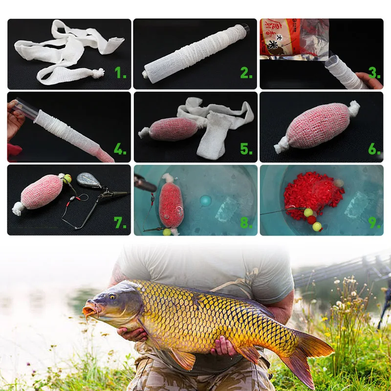 

Pva Fishing 2pcs 25mm 5m Peche Carpe Soluble Pva Mesh Feeder Fishing Baits Bag For Boilie Rig Solid Baits Fish Net Tackle Kit