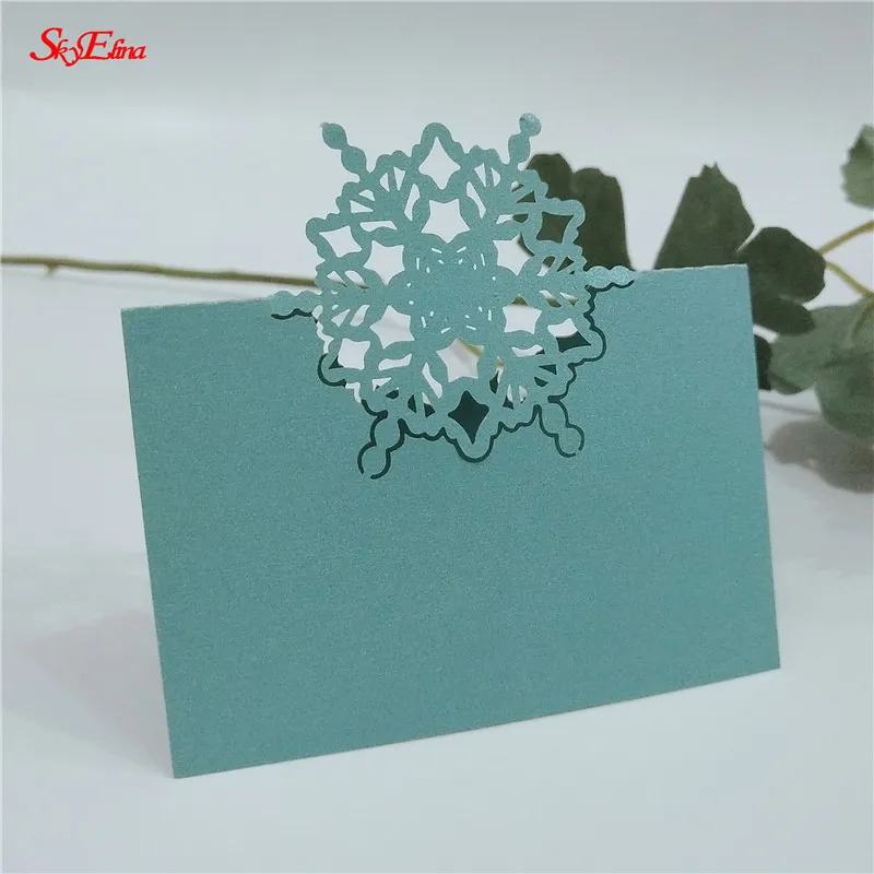 100 шт лазерная резка место карты имя свадебное украшение Рождественская