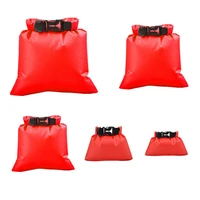 5pcs waterproof bags lightweight floating waterproof dry bag for boating fishing rafting swimming red