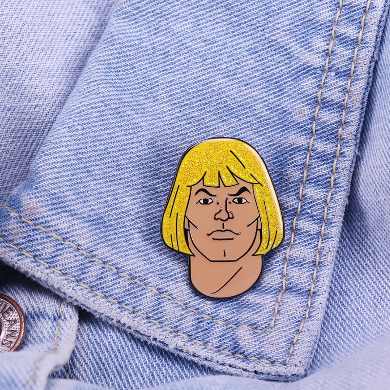 Эмалированная заколка He-Man Masters of the Universe в ретро стиле 80-х годов | Украшения и