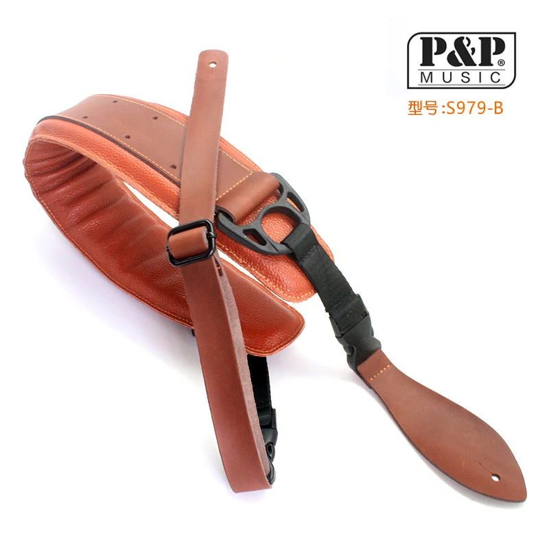 Высококачественный кожаный ремень для гитары YUEKO черный белый Уникальный