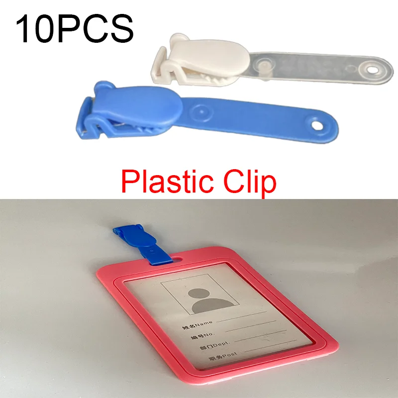 

10pcs Nurse Pass ID Card Clamp for Office Staff Badge Credential Holder Accessories Medical Worker Sleeve Press Button Hook Clip