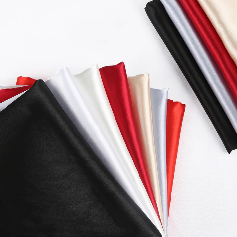

Satin Fabric Silk Cloth 150*100cm Handmade DIY For Box Lining Home Dress Curtain Wedding Party Decoration Sewing Background
