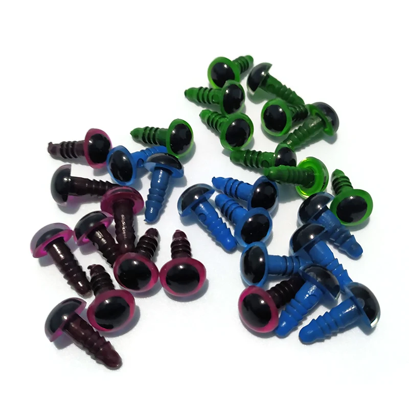 

20pcs Plastic Colored crystal safety toy eyes for Diy Doll Accessories Can choose size 5/6/8/9/10/12mm