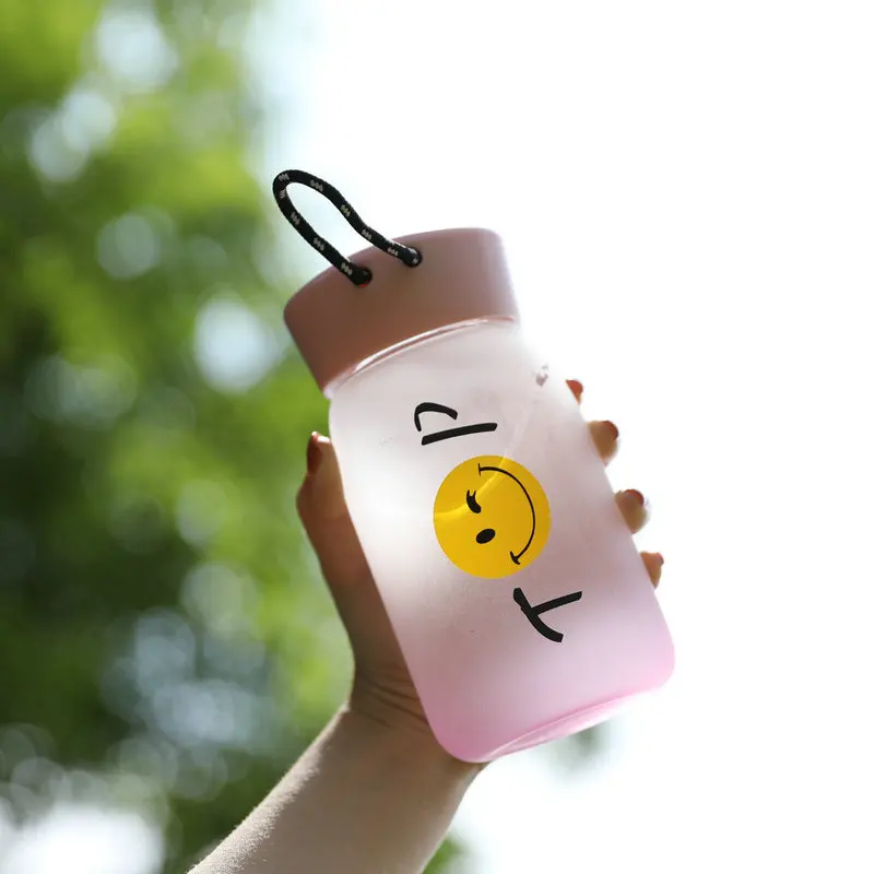 Креативная стеклянная бутылка для воды прозрачные матовые бутылки с рукавом