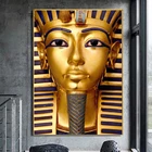 Современные золотые тютанхамун Древние Египетские фараоны картины на холсте постеры и принты настенные картины для гостиной