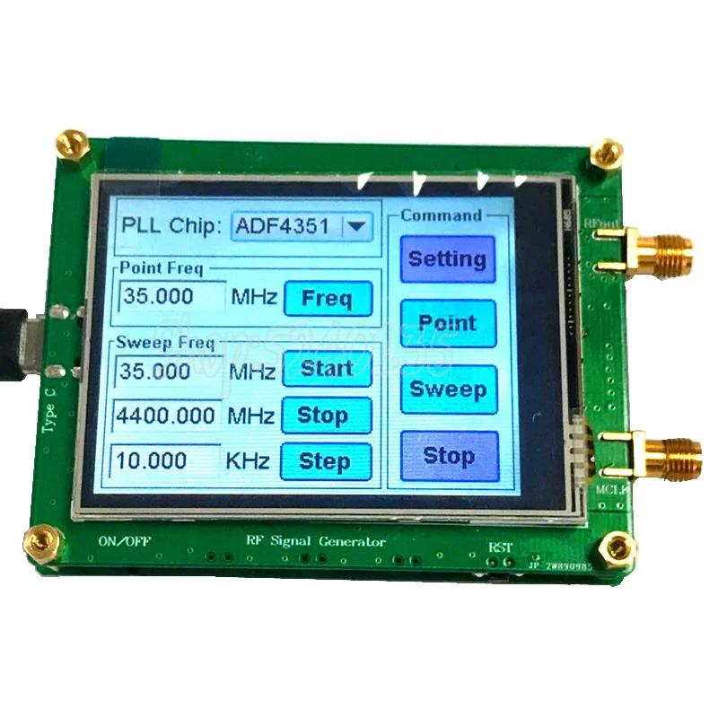 Источник радиочастотного сигнала ADF4350 / ADF4351 с сенсорным экраном 137 5 4400 м 35