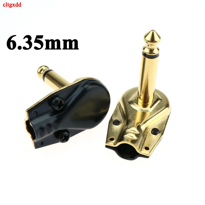 10шт/лот 6.35 мм Моно Джек Прямого Угла 2 полюса Мужской Плагин Гитарный Фоно 1/4 дюйма для Эффект Педали Инструмента вкл.