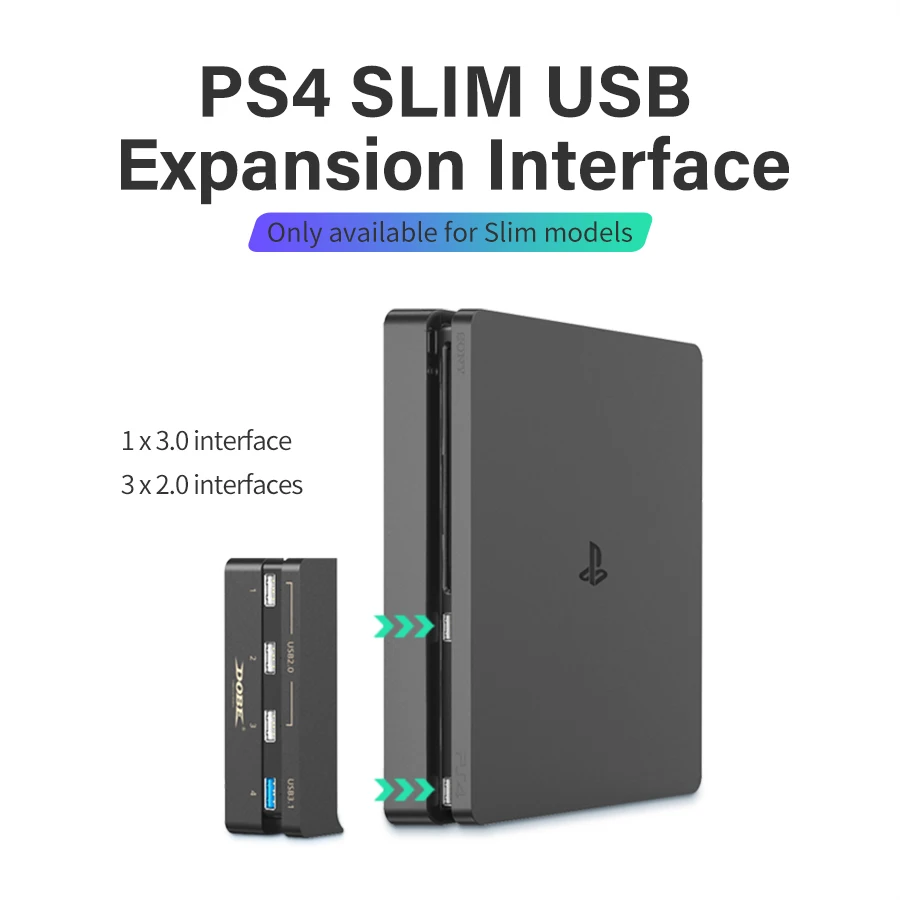 USB-разветвитель DOBE для PS4 Slim 4 в 1 USB 3 0 и порта | Электроника