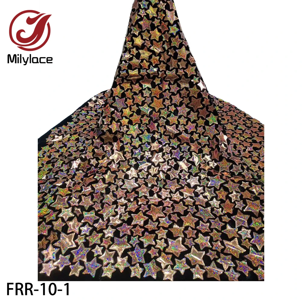 

Milylace последние французские нигерийские шнурки Ткань с большими пайетками высокое качество африканские бархатные шнурки Ткань для свадьбы ...