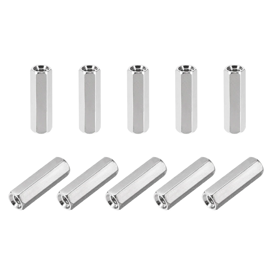 

uxcell 10pcs M4 Female to Female Hex Nickel Plated Spacer Standoff for the industries of Communication Office Equipment etc