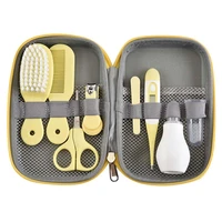 1set infant grooming kit scissors nail clipper comb hair brush thermometer child toddler healthcare set