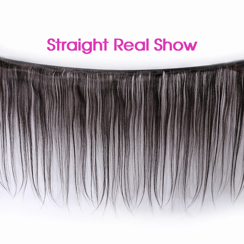 JARIN перуанские прямые волосы человеческие 3 пучка с закрытием 360 Кружева