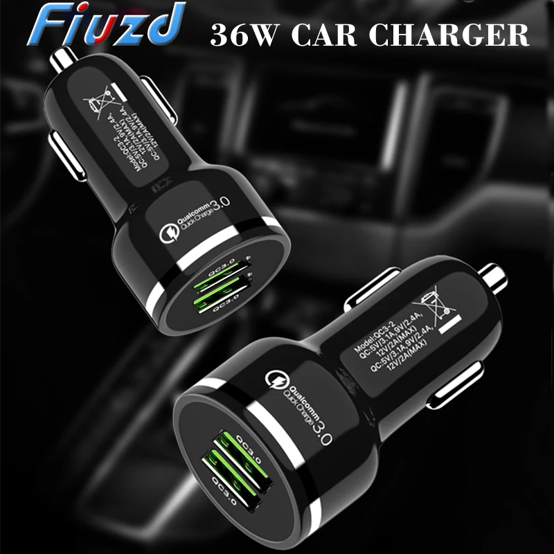 Универсальное автомобильное зарядное устройство 36 Вт с функцией быстрой зарядки