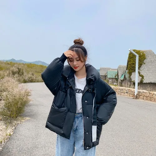 

short small 2020 winter new net warm coat red comfortable cotton padded women's Korean thickened cotton padded clothes