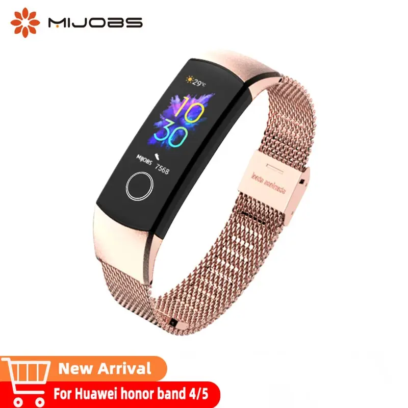 Honor Band 5 ремешок Миланский металлический ремешок браслет для смарт-часов браслеты из нержавеющей стали для huawei Honor 4 5 Замена ремешка