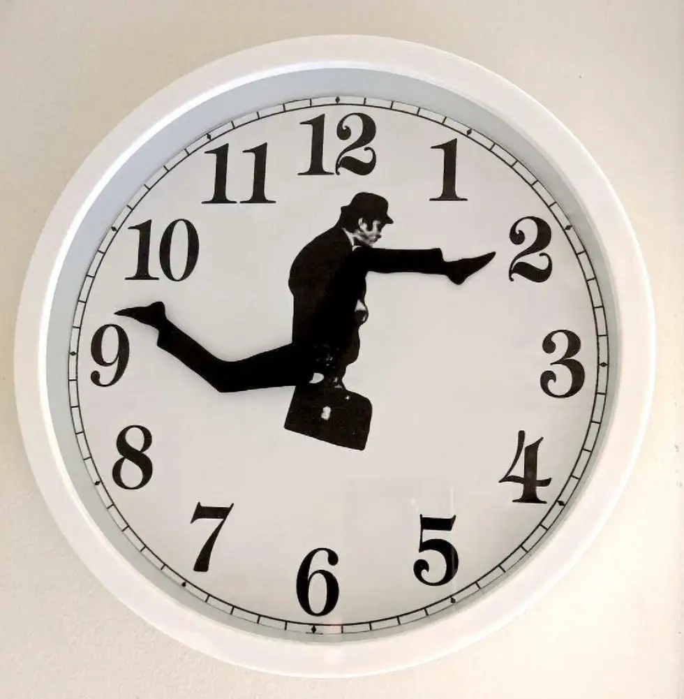 

Clock Ministry Of Silly Walks Clock Durable Timer Silent Mute Clock Novelty Wall Hanger Clock For Home Decoration Study Office