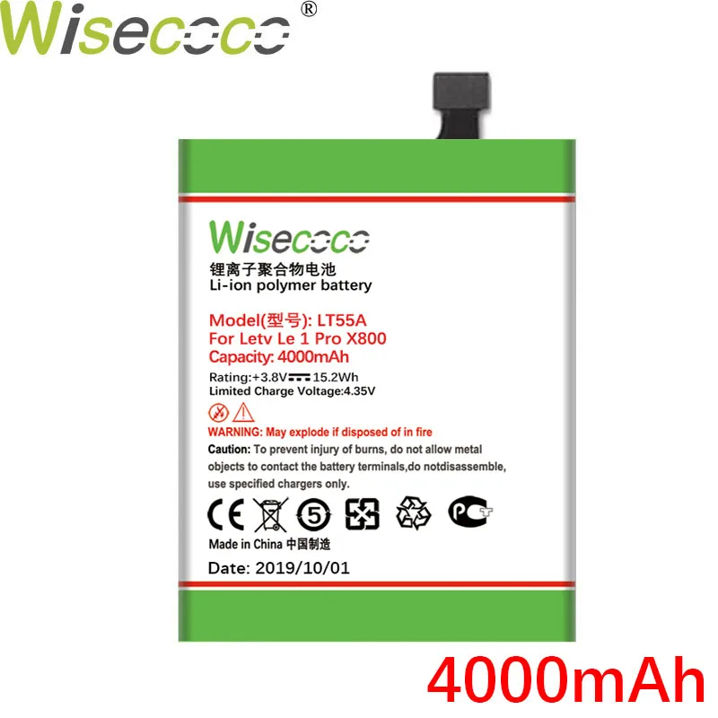WISECOCO 4000 мАч LT55A батарея для телефона Letv Le 1 Pro X800 новейшее производство высокое качество батарея+ номер отслеживания