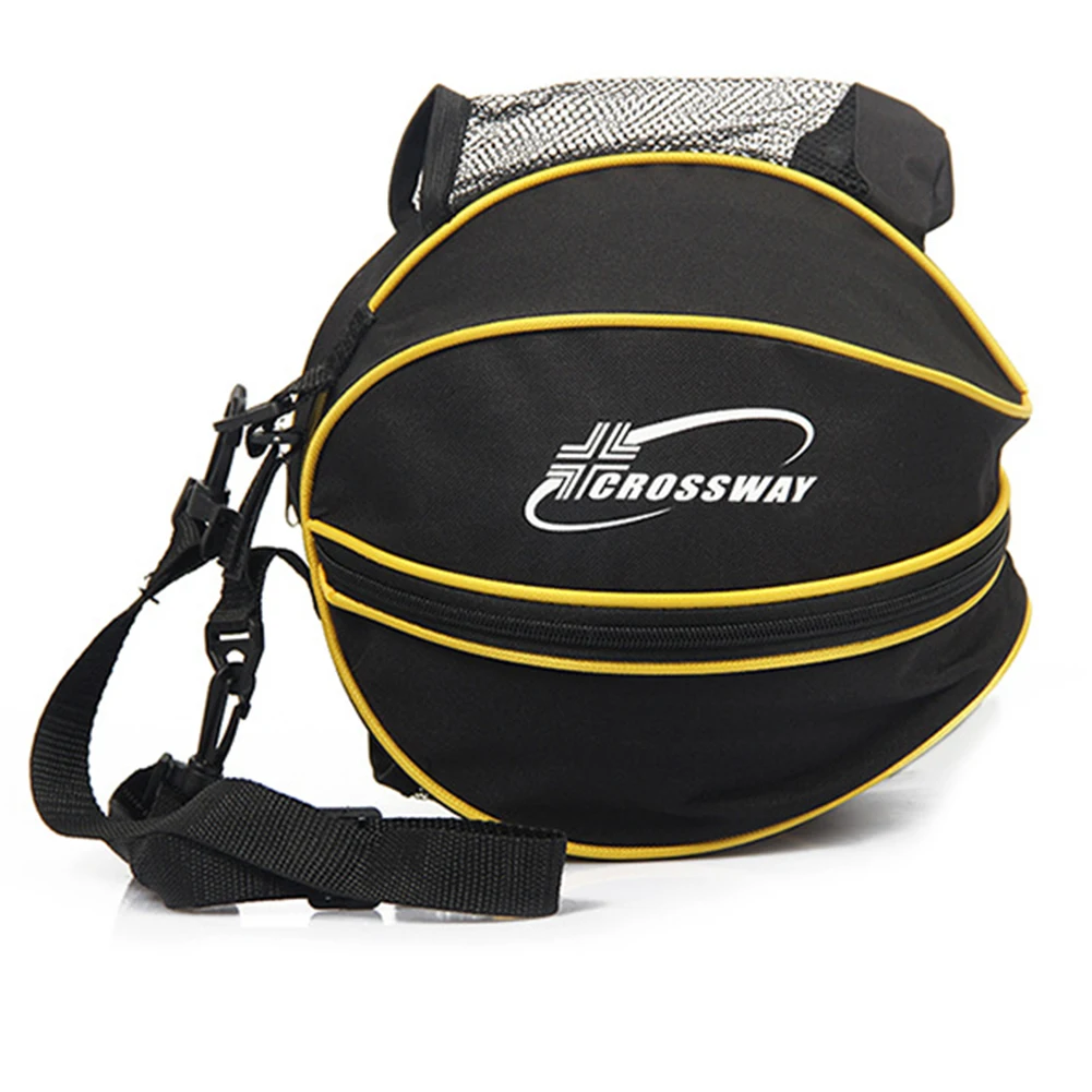 

Soccer Round Shape Training Oxford Cloth Adjustable Shoulder Strap Basketball Bag Storage Accessories Detachable Zipper Closure