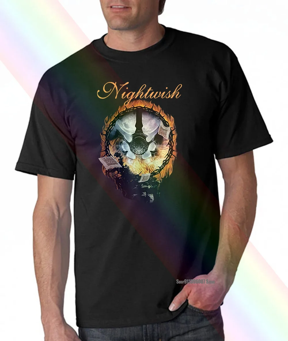 Забавная хлопковая Футболка Nightwish Band 1 для мужчин и женщин винтажный подарок на