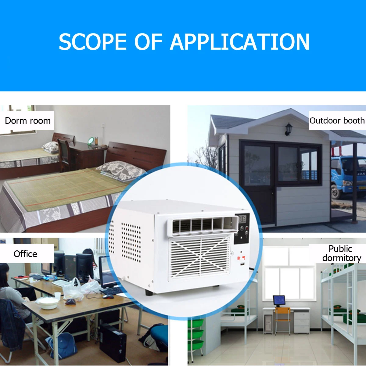 

1100W Desktop Air Conditioner 220V/AC Air Conditioning Fan With Remote Control LED Display Panel Portable Home Air Cooling Fans