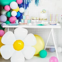 5pcs 72cm white flower balloons daisy aluminum helium balloon child birthday party wedding decoration summer sunflower decors