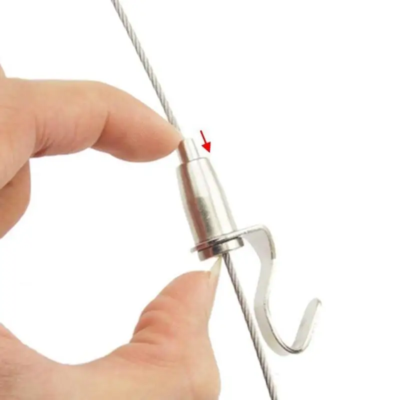 Регулируемая Вешалка крючки из нержавеющей стали выставочная проволока