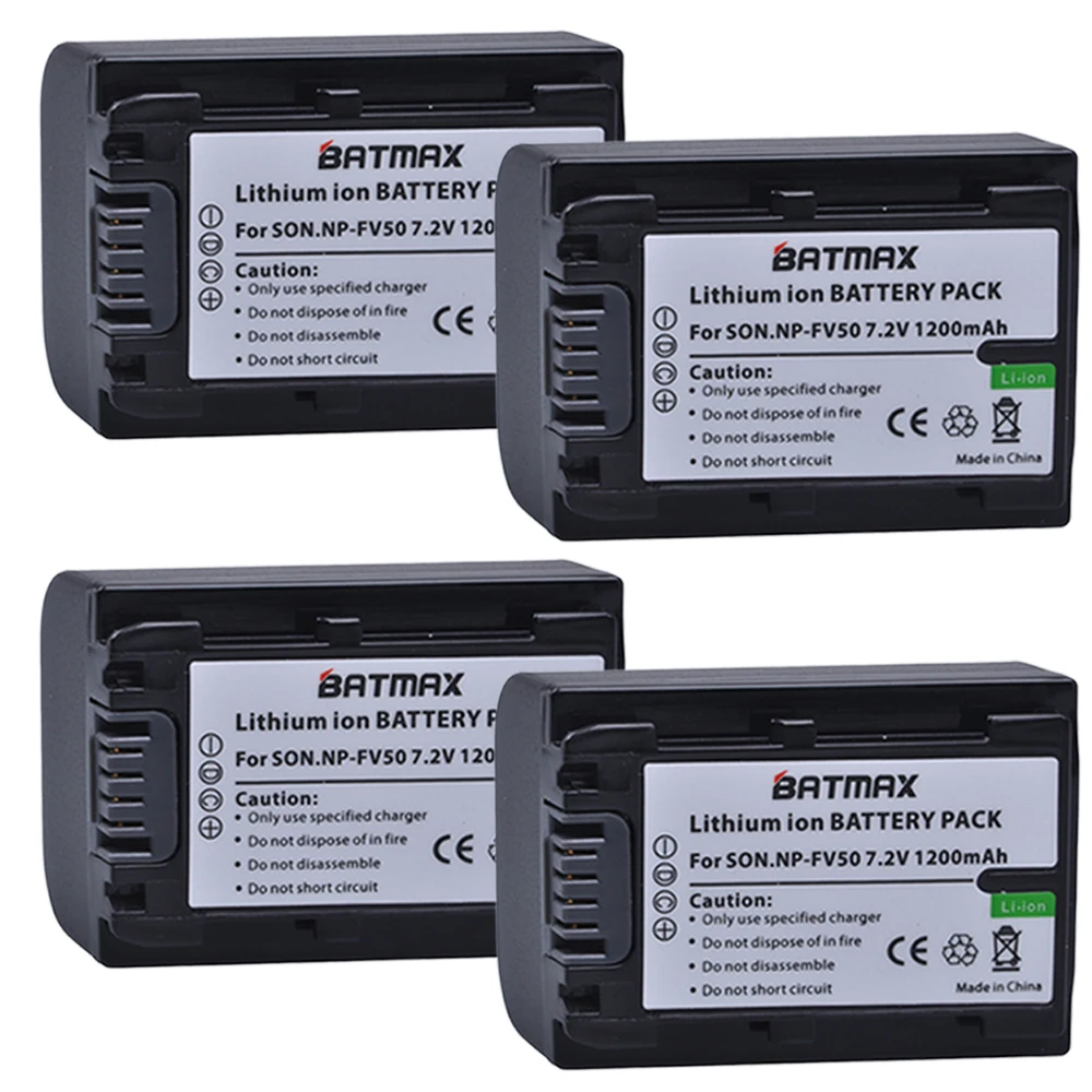 

Batmax NP-FV50 NP FV50 Li-ion Battery for Sony HDR CX390 290E PJ510 820E 790E 660E XR260 CX700E PJ50E 30E SR68 CX180E VG10E