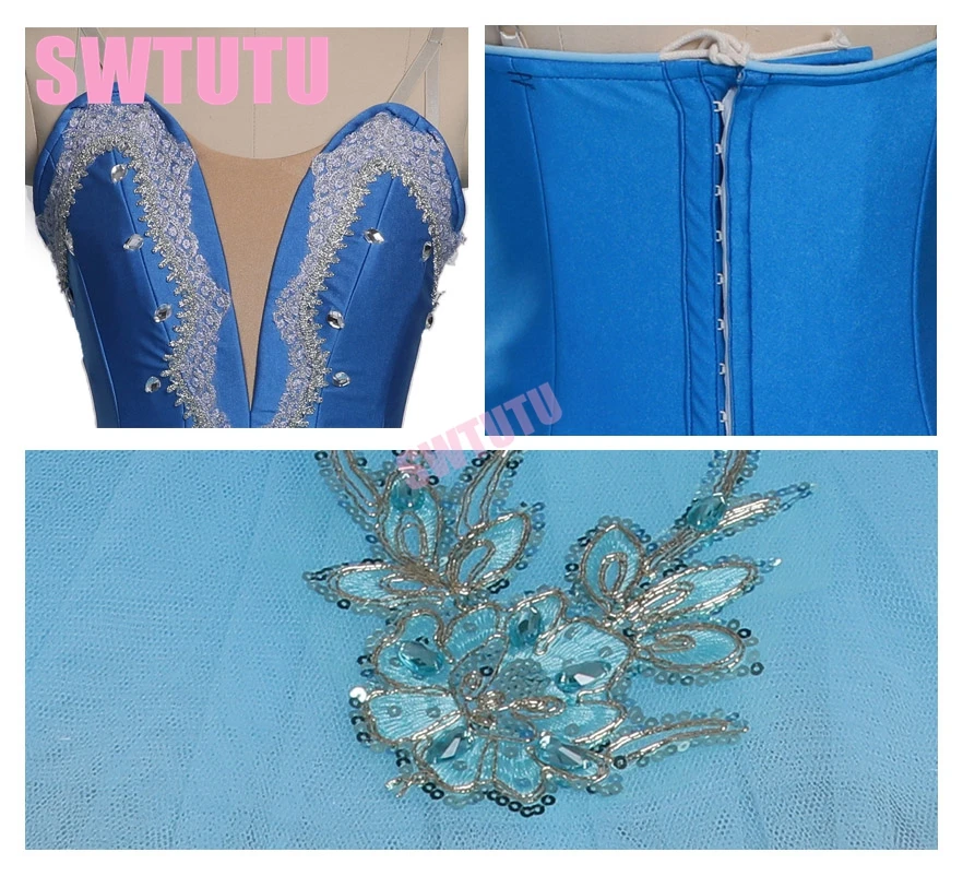 Голубая девочка конкурентоспособная палитра Tutus детская женская синяя Лебединая