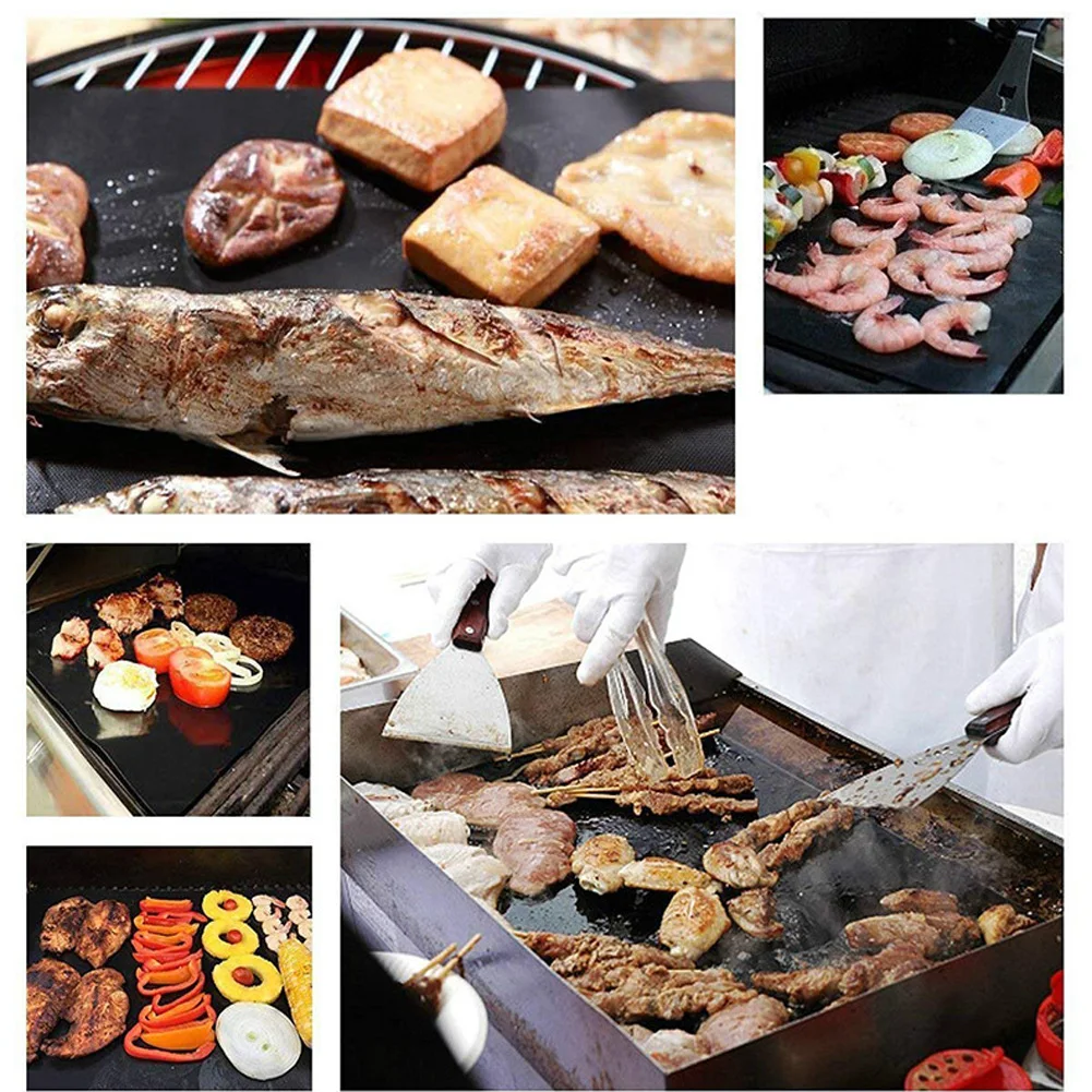 Nayachic Non-stick BBQ Grill Mat 40 * 33cm Baking Teflon Cooking Grilling Sheet Heat Resistance Easily Cleaned Kitchen Tools |