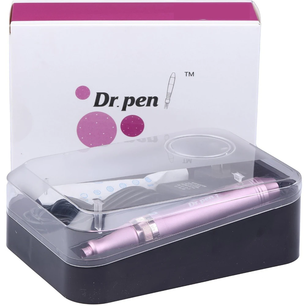 Dr.pen M7 пурпурная 5 уровней регулируемая микроигла Электрический Dr derma pen с 2 шт. 12
