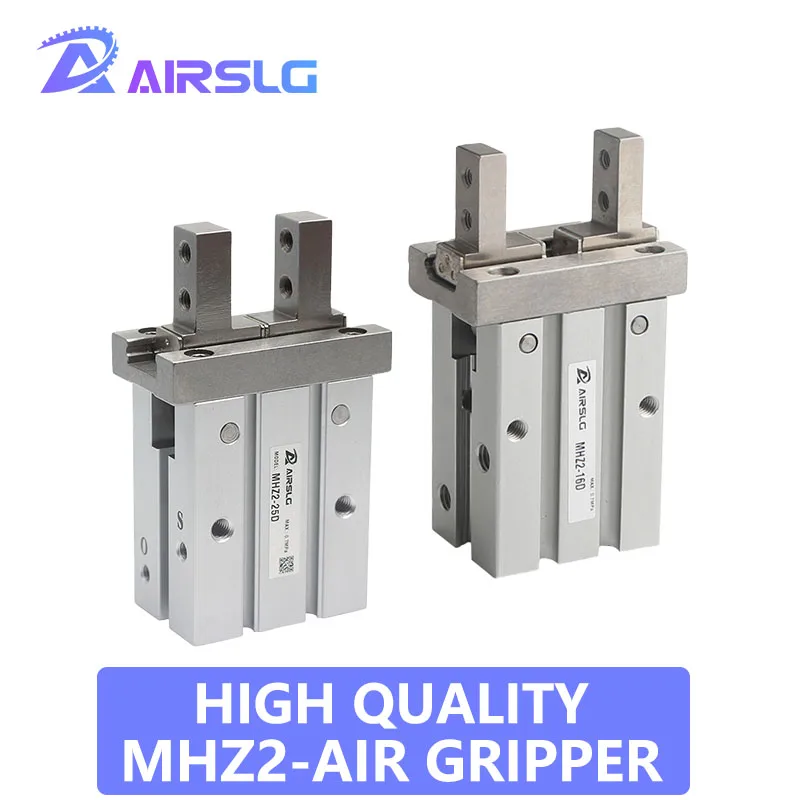 

Free Shipping MHZ2 MHZ2--6D-10D-16D-20D-25D-32D-40D Double Acting Air Pneumatic parallel Gripper Aluminium Clamps Finger Cylinde