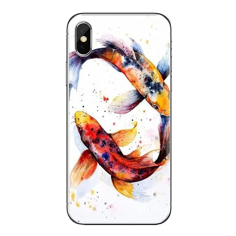 Для Huawei Honor 5A lyo-l21 Y6 II Compact Y5 2 Y5II mate 10 Lite Nova 2i 9i Акварельные картины Koi Fish Art Чехол для
