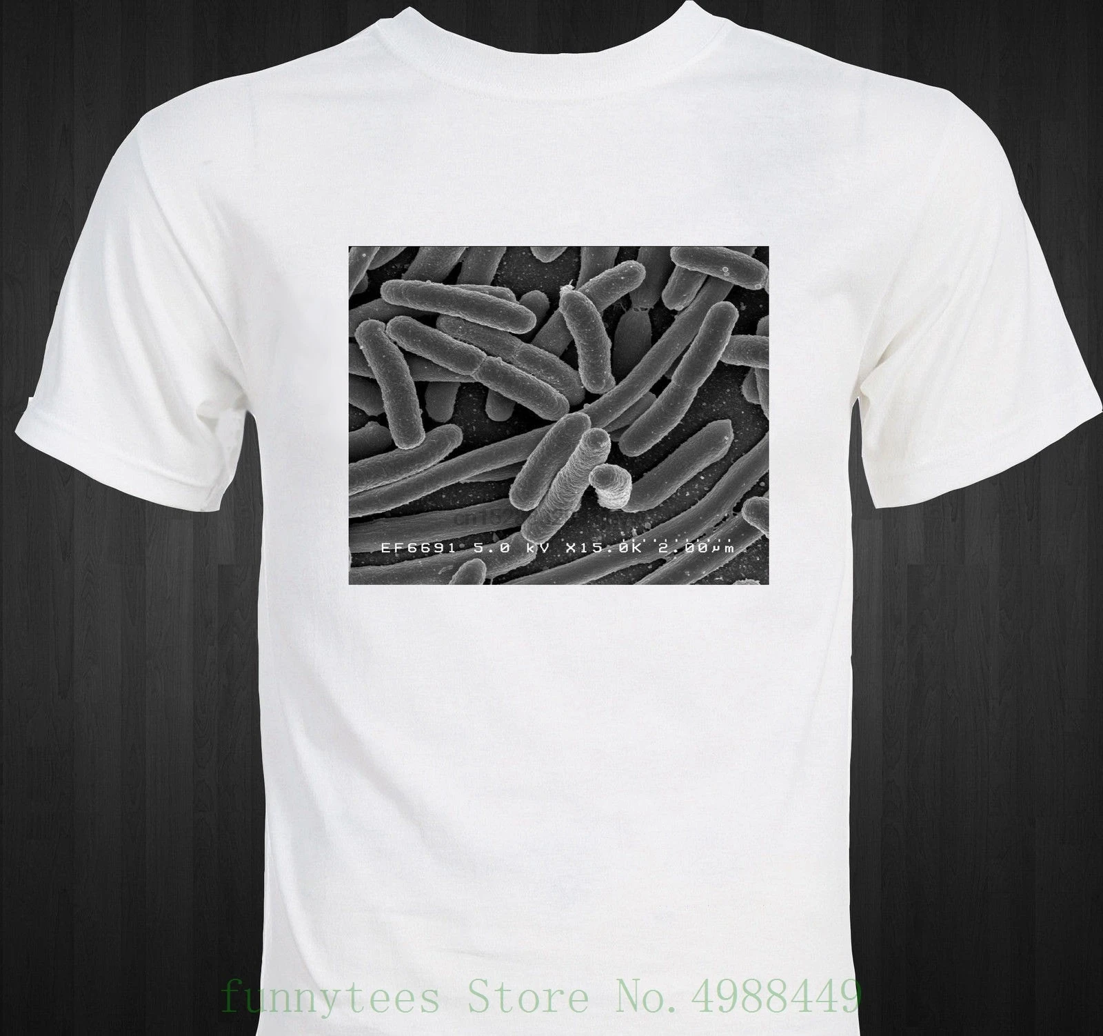 Бактерии-Микроскопическое изображение-микроскоп наука биология футболка