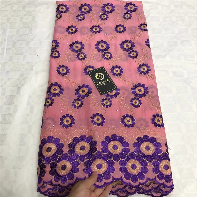 Африканская сухая хлопчатобумажная кружевная ткань 2019 Высококачественная