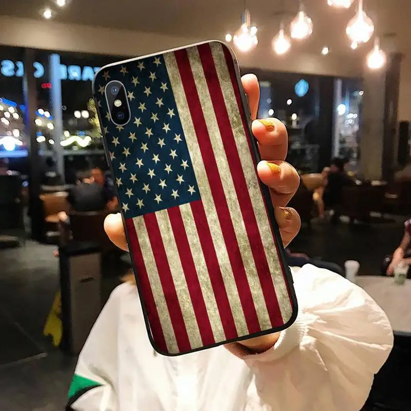 

America USA Flag logo pattern shell Phone Case for iPhone 11 12 pro XS MAX 8 7 6 6S Plus X 5S SE 2020 XR