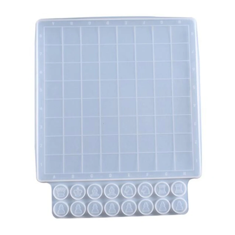 

Board Game International Chess Casting Silicone Mould DIY Crafts Making Tool Crystal Epoxy Resin Mold X4YA