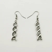 2020 creative hot sale dna earrings chemical formula dna molecule model pendant earrings lady gift fashion brinco jewelry