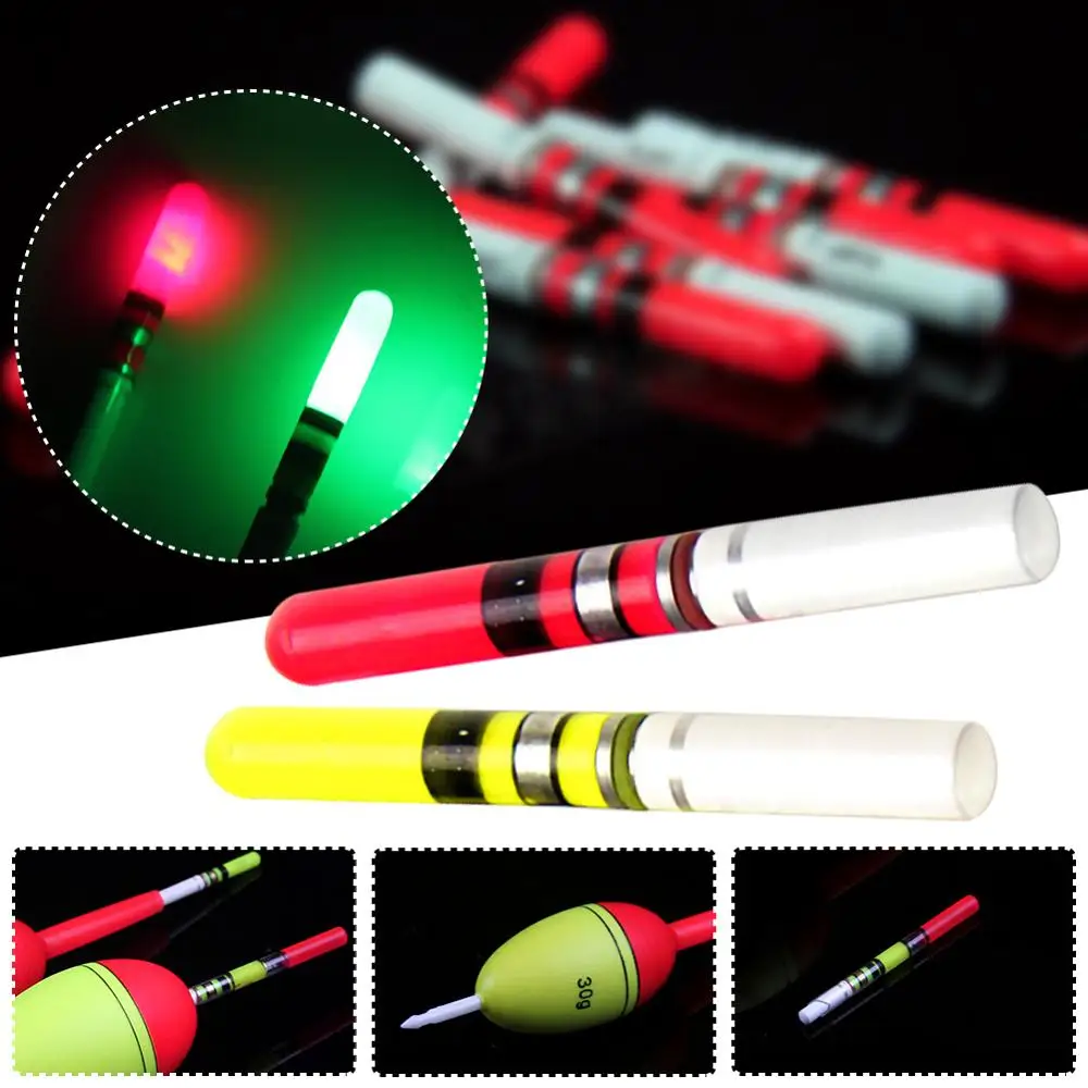 

10Pcs Light Sticks Green / Red Work with CR322 Battery Operated LED Luminous Float Night Fishing Tackle