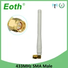 EOTH 1 2 шт. 433 МГц Антенна 3dbi sma штекер lora антенна pbx iot модуль lorawan сигнальный приемник антенна с высоким коэффициентом усиления