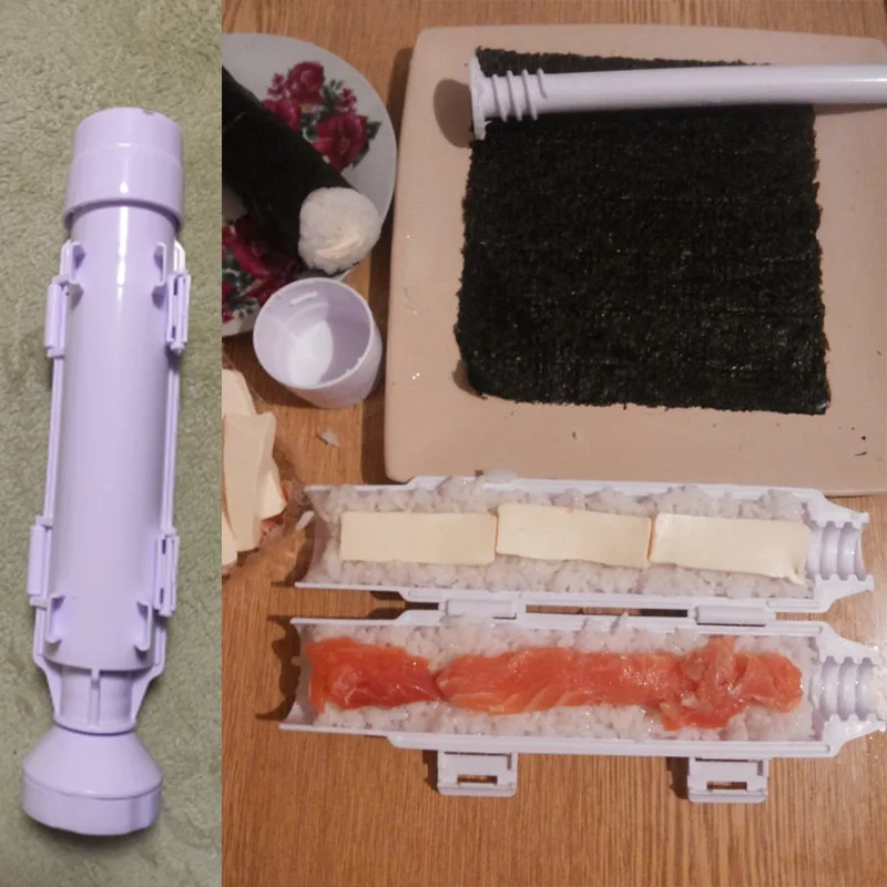 

Роллер для суши форма для риса суши Базука инструмент для скручивания овощного мяса самодельная машина для приготовления суши кухонный инс...