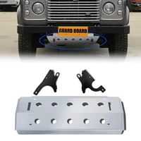 offroad auto parts front bumper lower stainless steel front skid plate fit for land rover defender 90 110 130