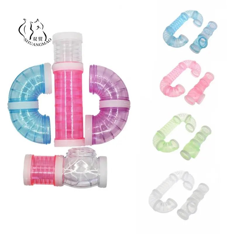 

Hot Hamster Accessories Transparent Acrylic Cage Jaula Hamster Tunnel Fittings Cheap Small Pet Toys Supplies