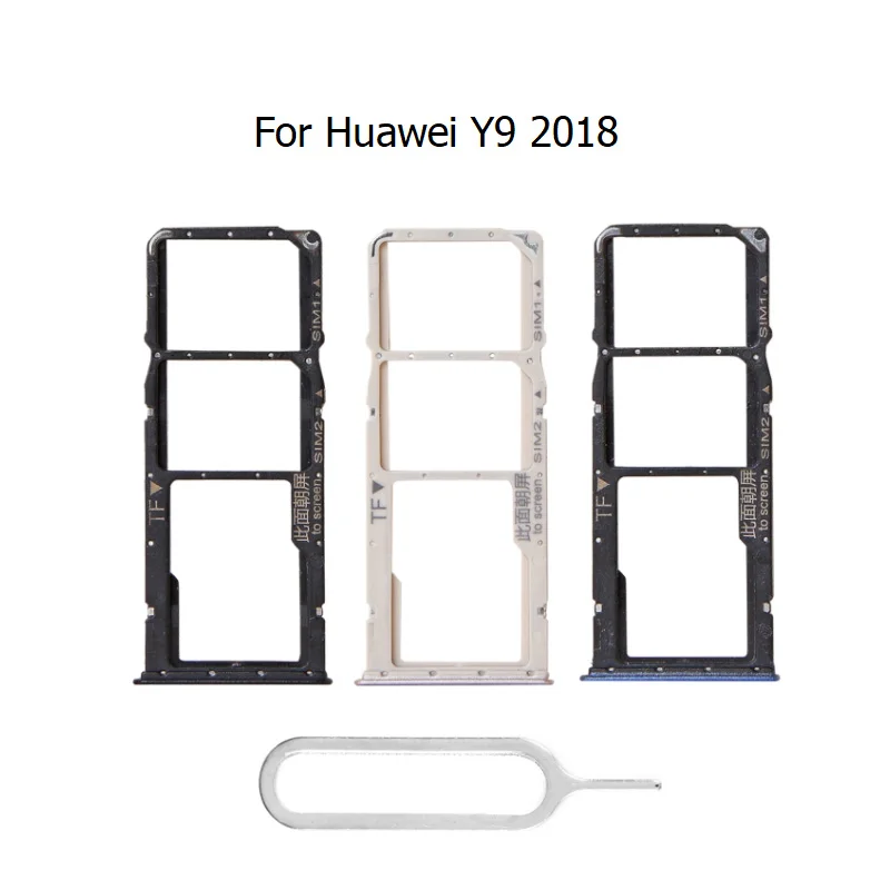 

10Pcs Replacement Part SIM Card Tray Slot Holder Adapter For Huawei Y9 2018 / Enjoy 8 Plus FLA L22 LX2 LX1 LX3