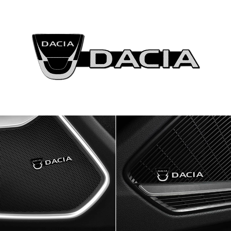 4 шт. автомобильные часы со звуком Аудио Видео Алюминий 3D наклейки для Dacia Dokker Duster