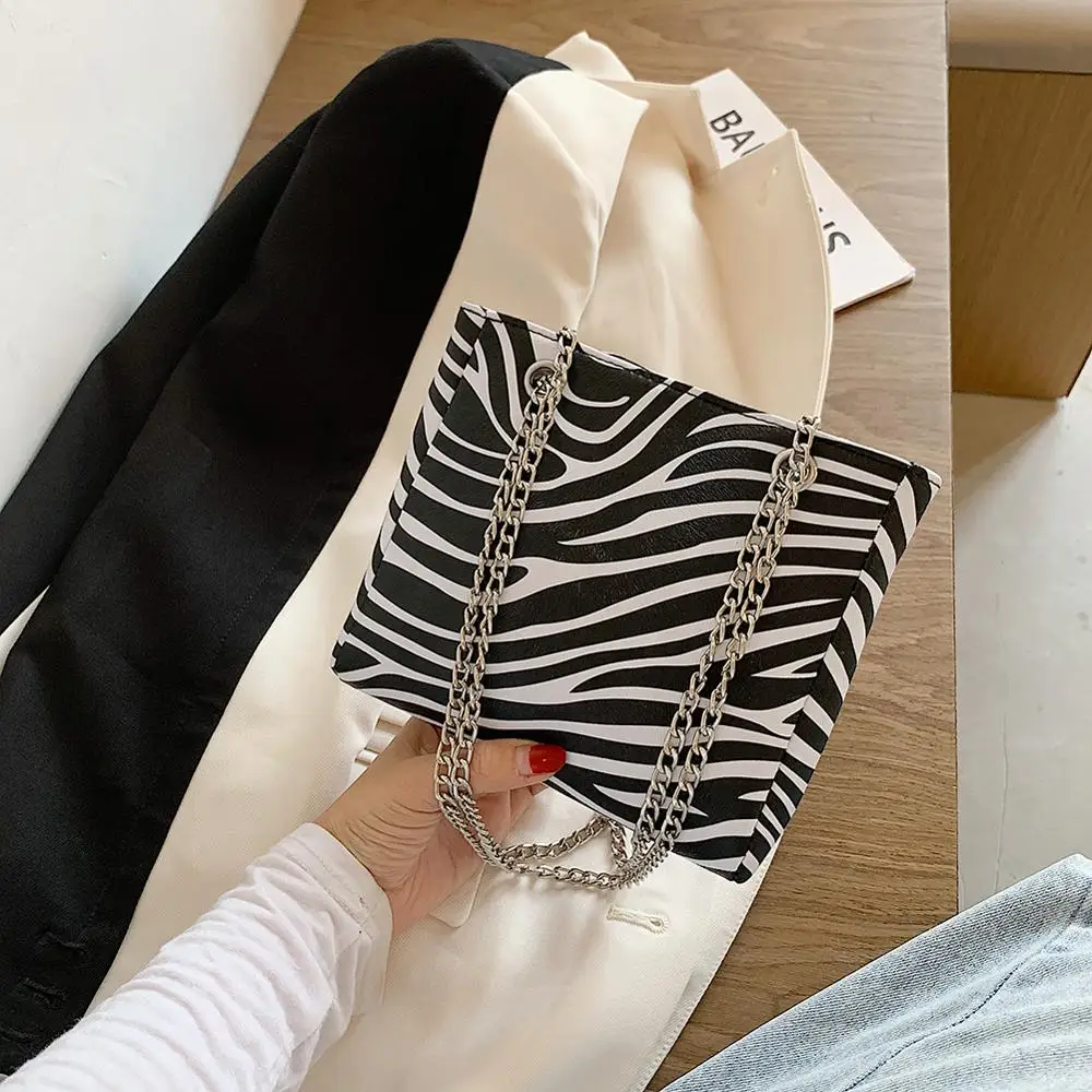 

SacFemme Zebra Printed Crossbody Bags Lady Shoulder Handbags Female Simple Totes PU Leather Small Summer For Women 2021 Trend