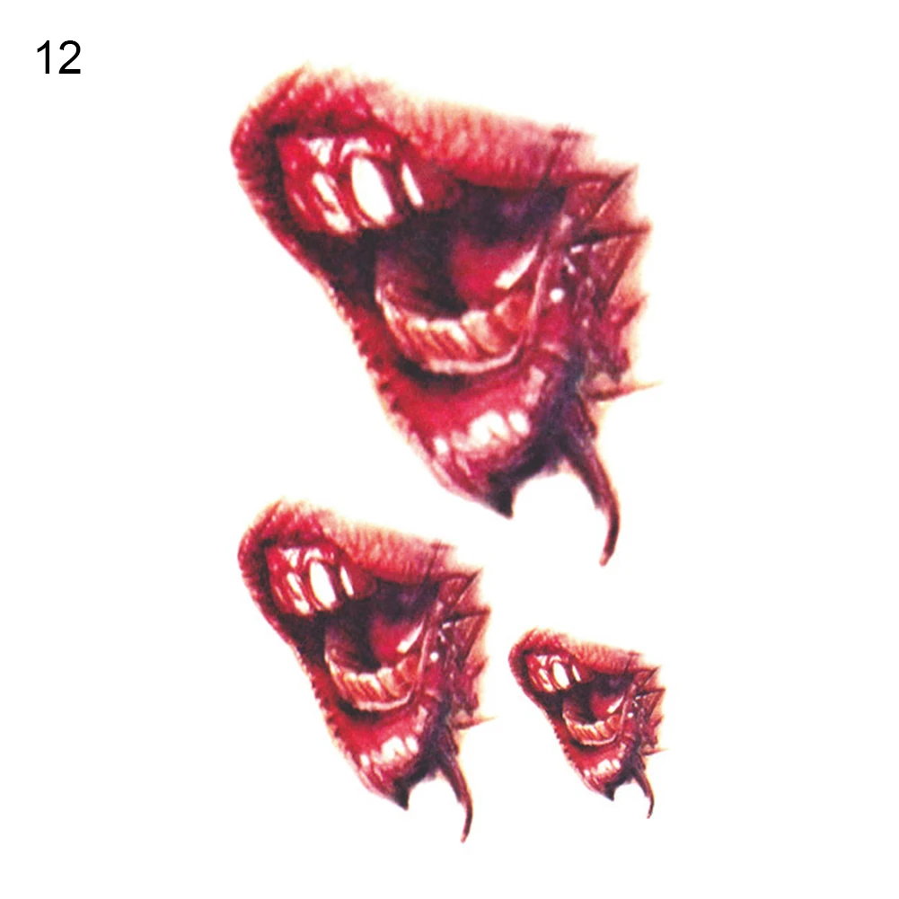 Временная тату-наклейка на Хэллоуин со шрамом товары для вечевечерние зомби